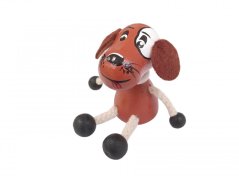 Brown dog - wooden magnet