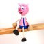 Piggy - wooden sitting figure