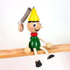 Pinocchio - wooden figure on spring