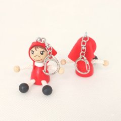 Little Red Riding Hood - wooden keyring