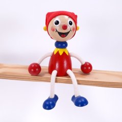 Jester - wooden sitting figure