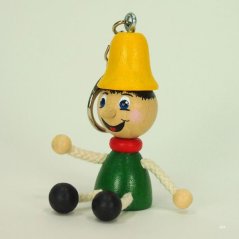 Pinocchio - wooden keyring