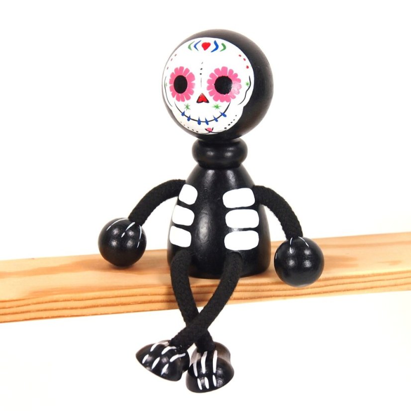 Los Muertos - wooden sitting figure