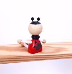 Ladybird - wooden magnet