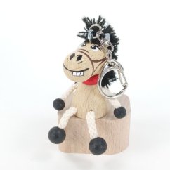 Natur horse - wooden keyring