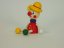 Clown with yellow hat - wooden magnet