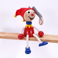 Jester - wooden figure on spring